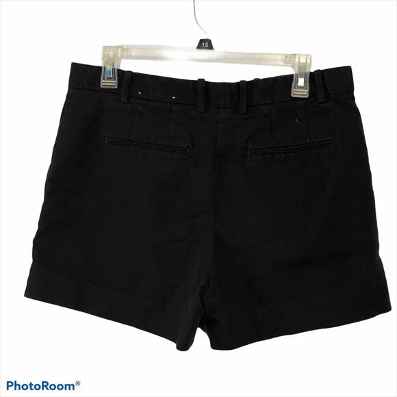 Gap Tailored Stretch Black Shorts Size 8R Flat Front Khaki Style - Picture 5 of 12